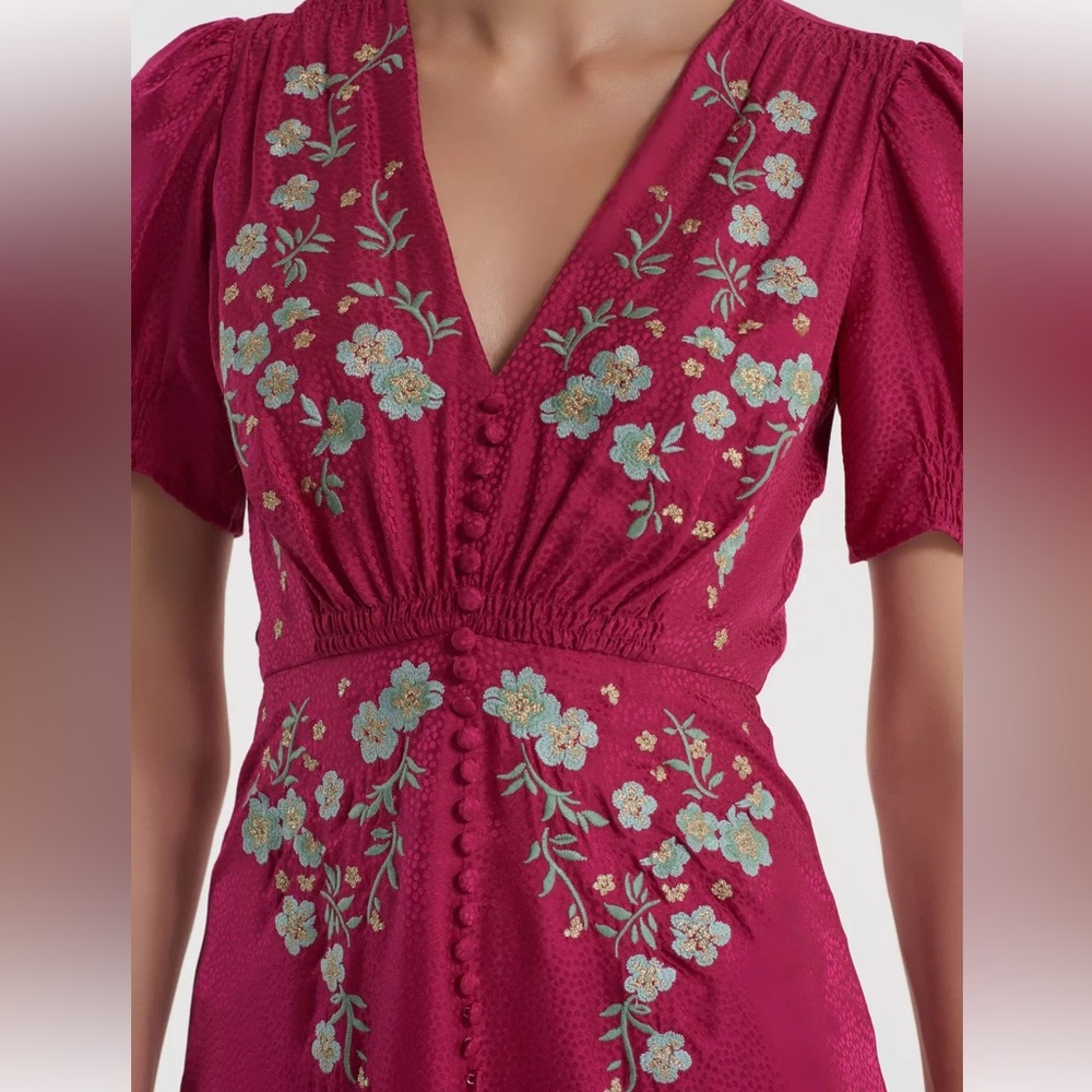 Saloni Lea Dress Embroidered